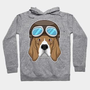 Beagle as Pilot with Pilot hat Hoodie